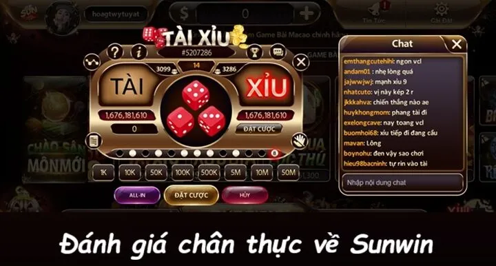 Đ&aacute;nh gi&aacute; thực tế từ cộng đồng game thủ về Sunwin